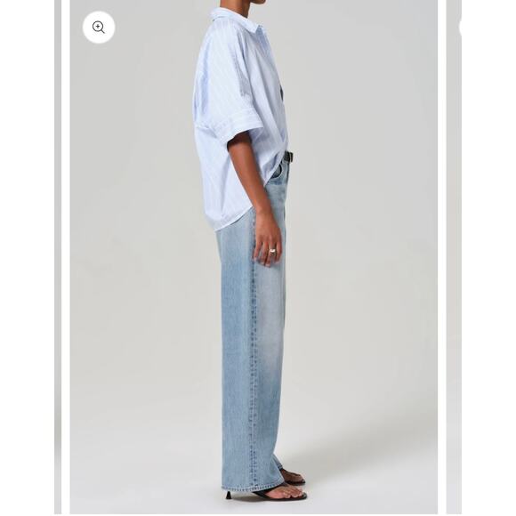 NWT Citizens of Humanity Ayla Baggy Cuffed Jeans in Gemini Size 26 Agolde - Picture 4 of 13